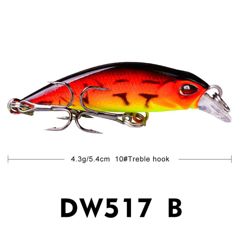 Sinking Fishing Lures Artificial Fishing Lure River Minnow 4.3g 5.4cm Hard Bait
