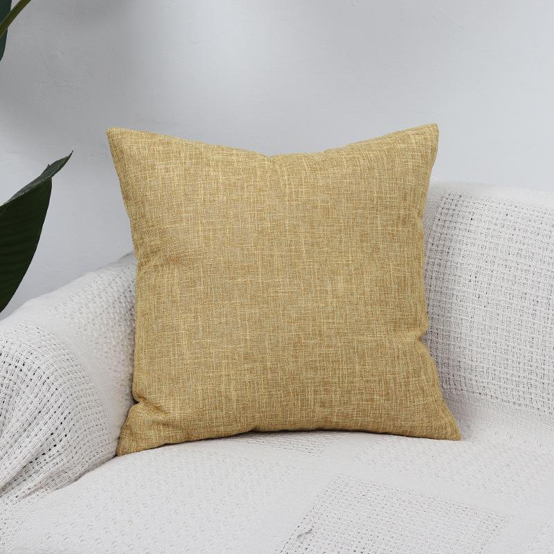 Pevná povlak na polštář z lnu a bavlny Jednoduchý povlak na polštář Severský Boho dekor Accentuální povlak na polštář na pohovku 45x45 cm 2 ks