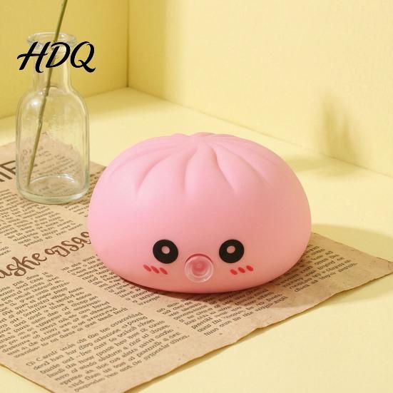 Bubble Blowing Toy Rice Dumpling Squeeze Soft Stress Relief Balls Cute Tactile Sensory Blow Bubbles Shape Skin-Friendly Fidget for Adults