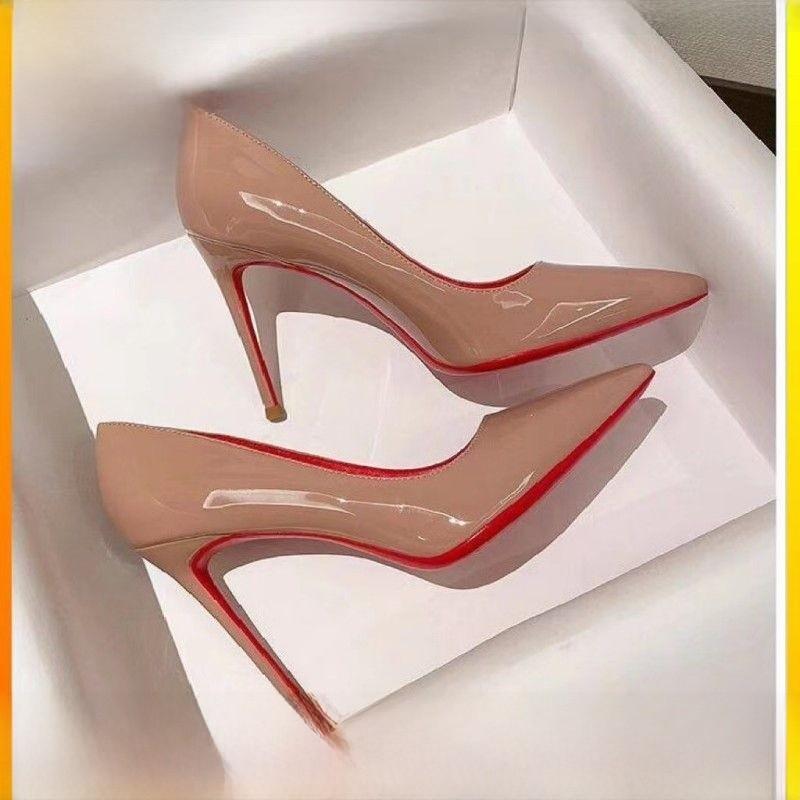 High Heels Für Damen Mit Spitzem Zeh Pu Slipon Elegante Frühjahrs Büro Schuhe