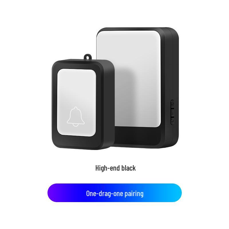 Wireless Battery-Powered Doorbell with Strong Flash, Service Call Button for Hearing Impaired and Elderly, Optional Mute Function.