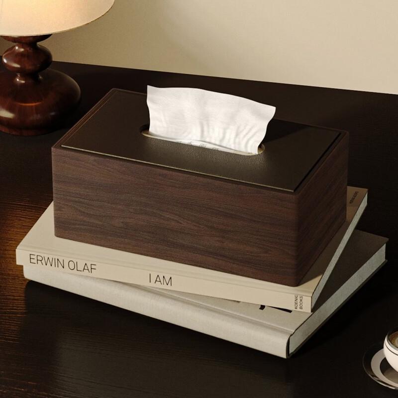 Walnut Wood Grain Tissue Box