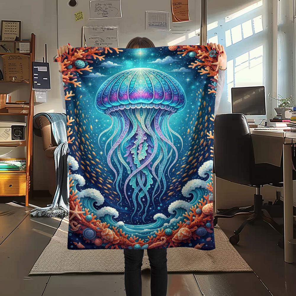 Colorful Starry Sky Sailing Print Flannel Blanket,High quality Comfortable for All Seasons,Home Decor,Warmth and Comfort,Perfect for Christmas Gifts