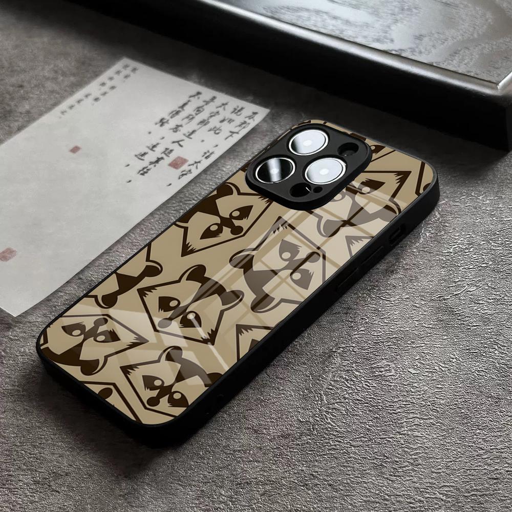 Raccoon Cute Phone Case For IPhone 17 Pro Max 14 Pro 15 12 11 13 Mini X XR XS 16 Plus SE Glass Cover