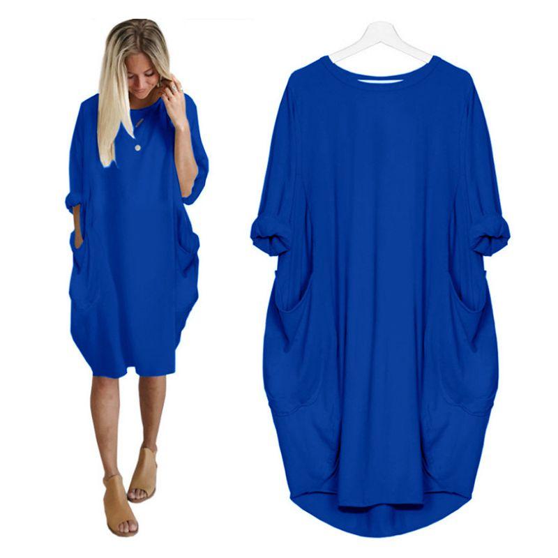 Elegant Women Stretch Loose Baggy Jumper Tops With Pockets For Perfect Party Look
