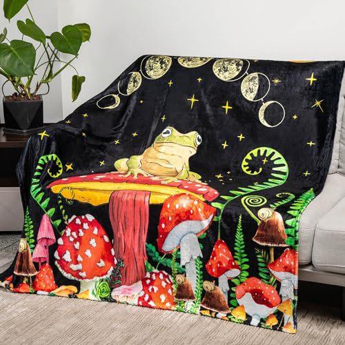 Cartoon Mushroom Blanket Sofa Bedroom Flannel Blanket Portable Lunch Break Blanket