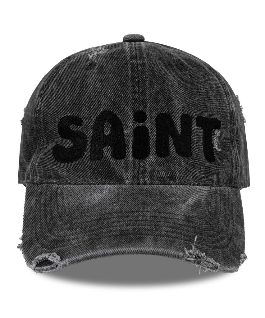 Wig Saint Damaged Pigment Ball Cap - Charcoal