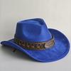 New Western Cowboy Hat For Women Men With Shapeable 7.5Cm Wide Brim Western Suede Hat For Cowboys And Cowgirls Sombrero Vaquero