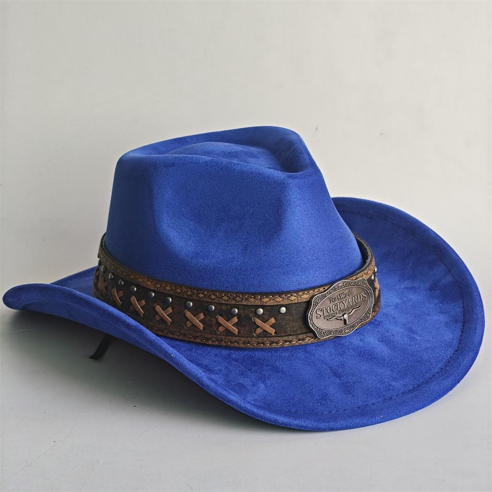 New Western Cowboy Hat For Women Men With Shapeable 7.5Cm Wide Brim Western Suede Hat For Cowboys And Cowgirls Sombrero Vaquero
