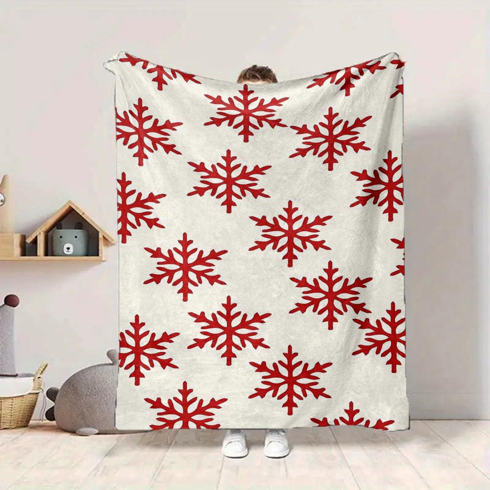 1Pc Christmas Holiday Icons Set Blanket Soft And Comfortable Casual Warm Camping Travel Christmas Halloween Gift M91740