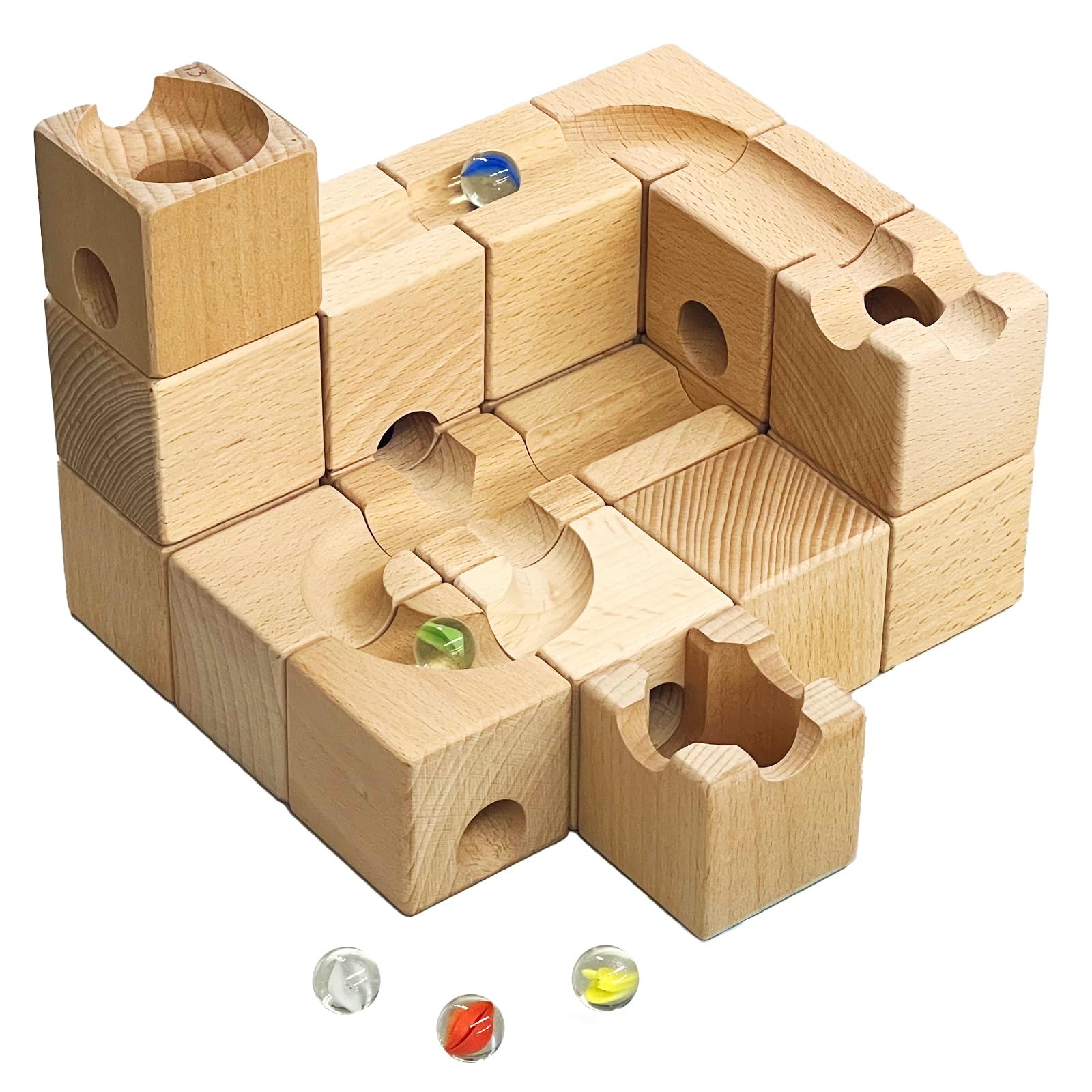 

Edutē Cubit Educational Wooden Toy, Marble Rolling Puzzle, Ages 3, 4, and 5, Birthday Gift for Boys and Girls