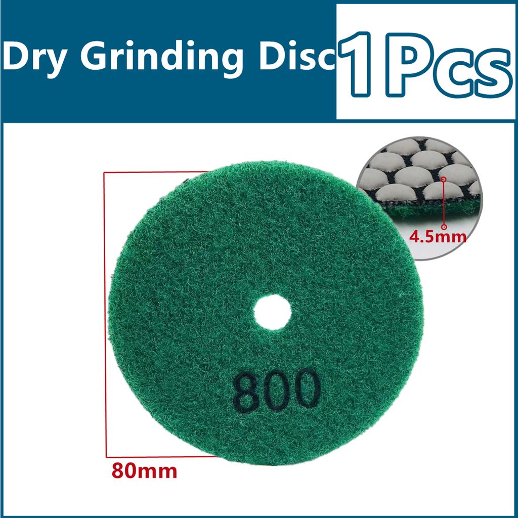 1PCS 80mm Dry Polishing Pad Sharp Flexible Diamond Polishing Pads For Granite Marble Stone Concrete  Dry  grinding disc