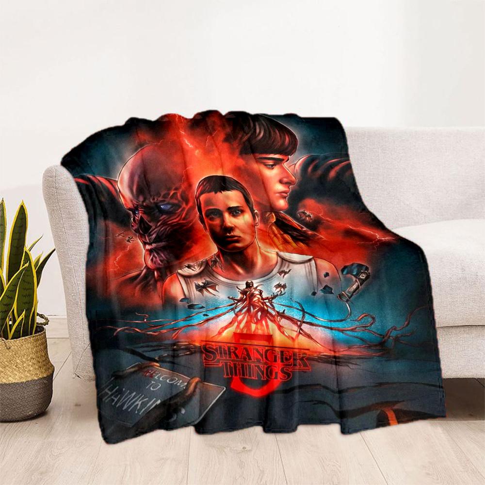 Stranger Things Blanket Suitable for sofas,travel, living rooms also a good gift for friends and family Suitable for all seasons.