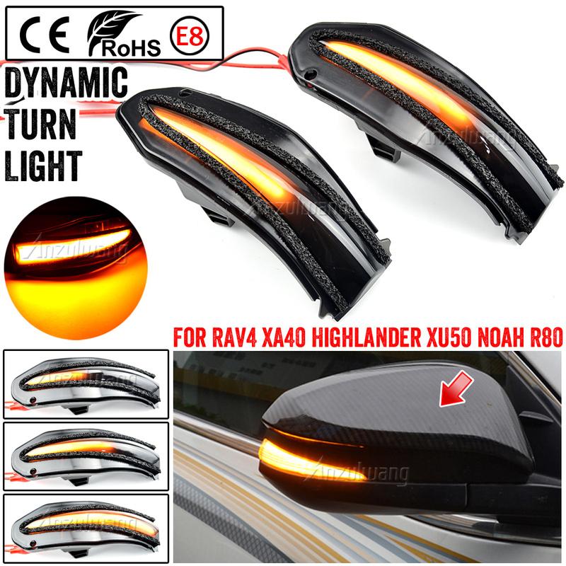 Fit for Toyota Highlander XU50 2014 - 2018  for Toyota 4Runner 2014 -  Car Dynamic Led Mirror Turn Signal Light