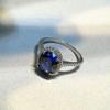 2024 Women's 3ct Oval Royal Blue Sapphire Ring, 925 Sterling Silver, Classic European & American Style