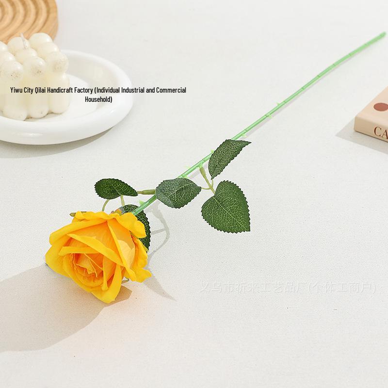 Velvet Rose Artificial Flower for Home Decor, Wedding Aisle, and Hand Bouquets