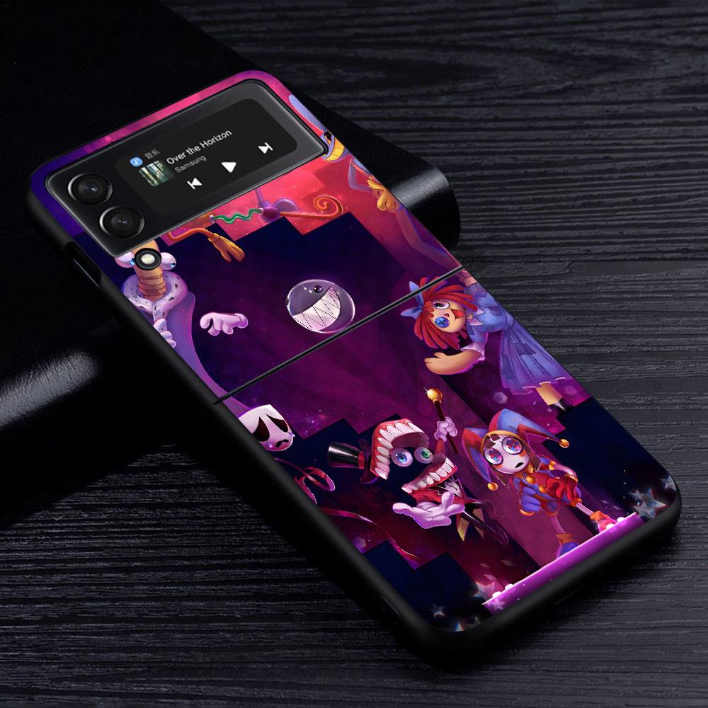 The Amazing Digital Circus Jax Case for Samsung Galaxy Z Flip4 Flip3 5G PC Hard Phone Shell Z Flip 4 3 Black Zflip4 Zflip3 Cover