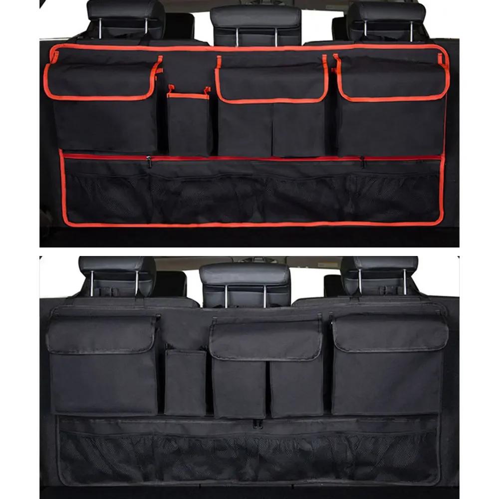 Multi-Pocket Car Trunk Organizer Seat Back Storage Bag Large Capacity Adjustable Backseat Oxford Bag Universal Stowing Tidying