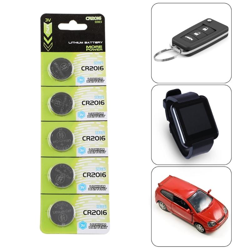 Pack Of 5/10 CR2016 3V Lithium Coin Cell Batteries CR2016 Batteries For Watches Calculators Reliable Power Supply