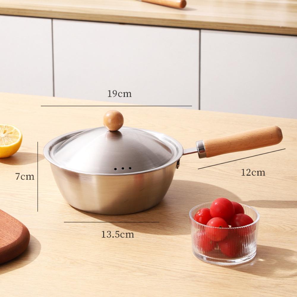 Single Handle Cooking Sauce Bowl Stainless Steel Food Supplement Pot New Milk Pot