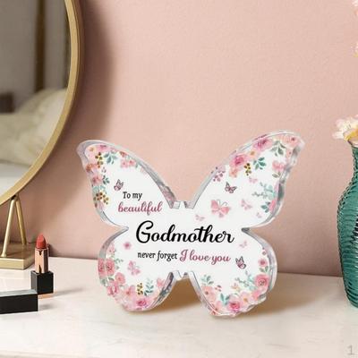 Acrylic Plaque for Mom Thank You Gifts from Daughter Butterfly Table Decor Sign Appreciation