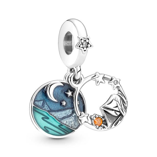 New 925 Sterling Silver Blue Butterfly Scaled Fish Wave Turtle Charm Bead Fit Original Fasion Bracelet &Necklace Women Jewelry