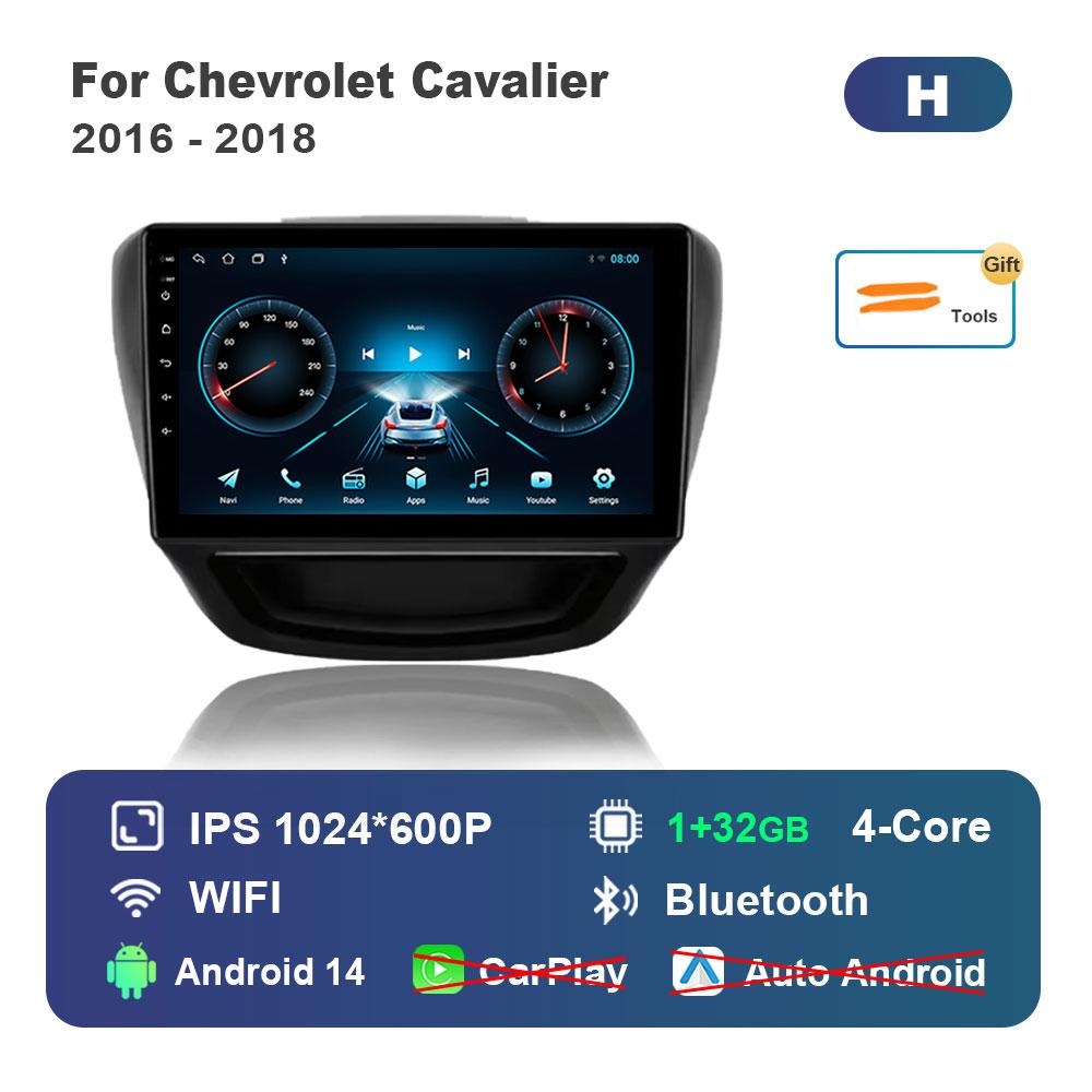 

for Chevrolet Cavalier 2016 - 2018 WiFi Android 14 System Split Screen Car Video Multimedia Player Navigation GPS BT Auto Tools