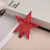 Christmas Tree Toppers Festive Five Pointed Star Decorations Glitter Sparkling Reusable Tree Star Ornaments  Party Supplies