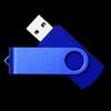 Y-FRUITFUL 128GB Blue Metal Rotating USB Flash Drive