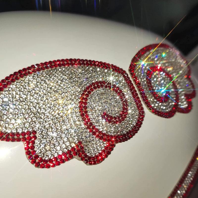 Bling Diamond Stickers for Car Rear Window Cute Wings Auto Scratches On Bumper Body Refrigerator Helmet Blossom Decal Decro