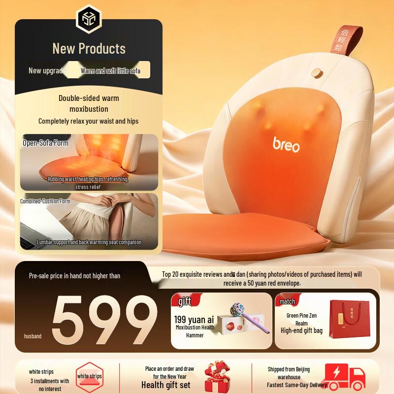 Breo Back2pro Wireless Waist & Back Massager Cushion