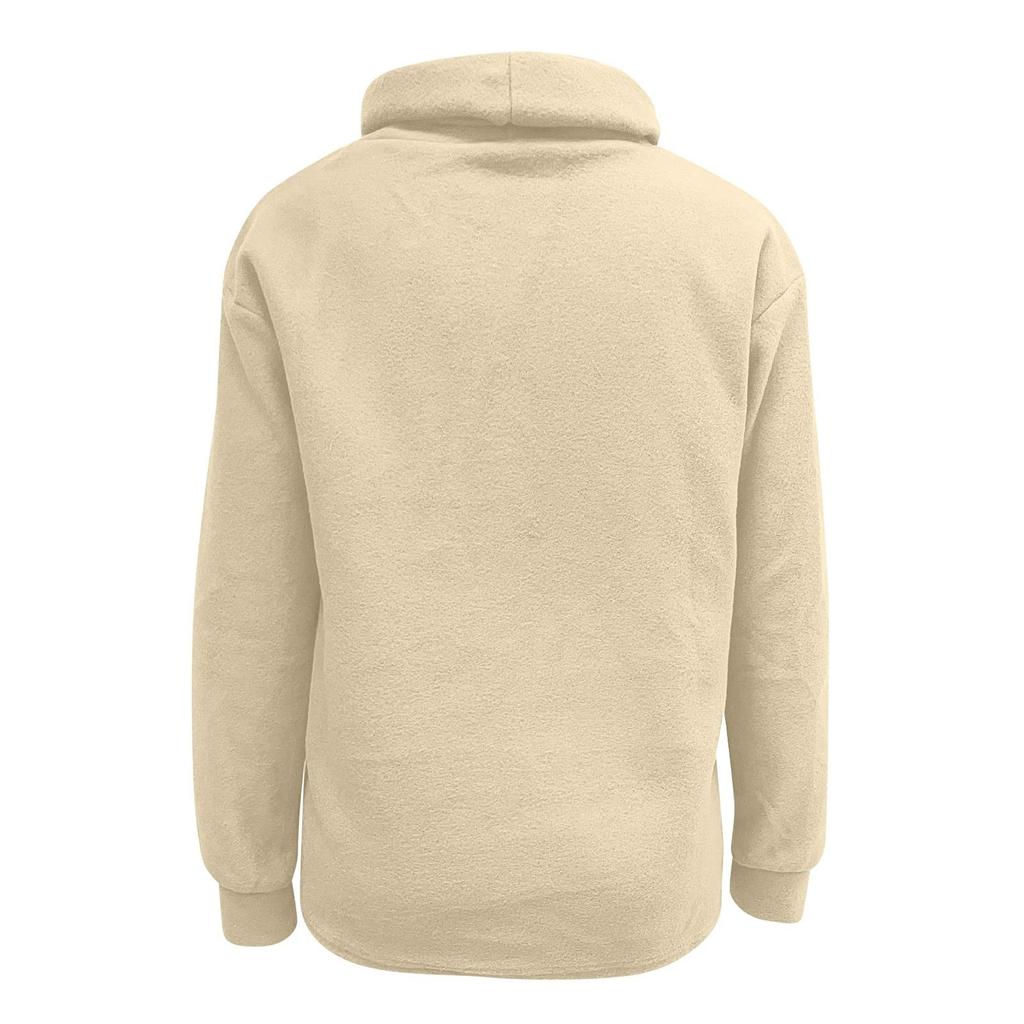 Fashion Women High Collar Casual Sleeve Pullover Blouse Long Sleeve Tops Blouse