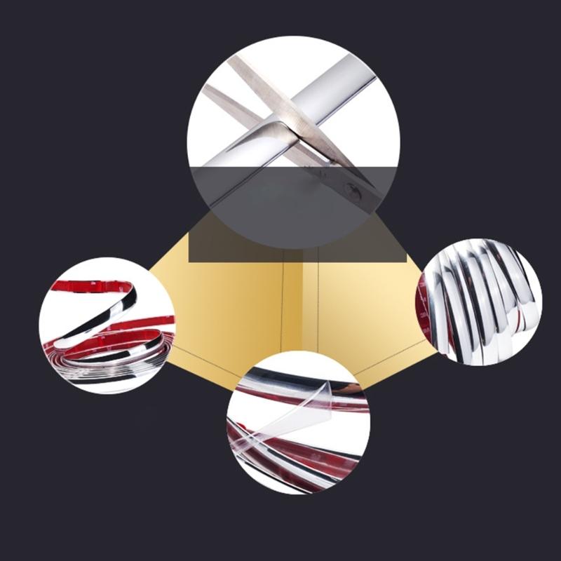 Automotive Side Body Trim Molding Strip Door Window Bumper Scratch-Proof 3/5M