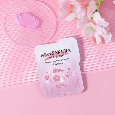 20PCS Sakura Mud Mask Rich In Minerals, Hydrating and Moisturizing Mask for All Skin Types