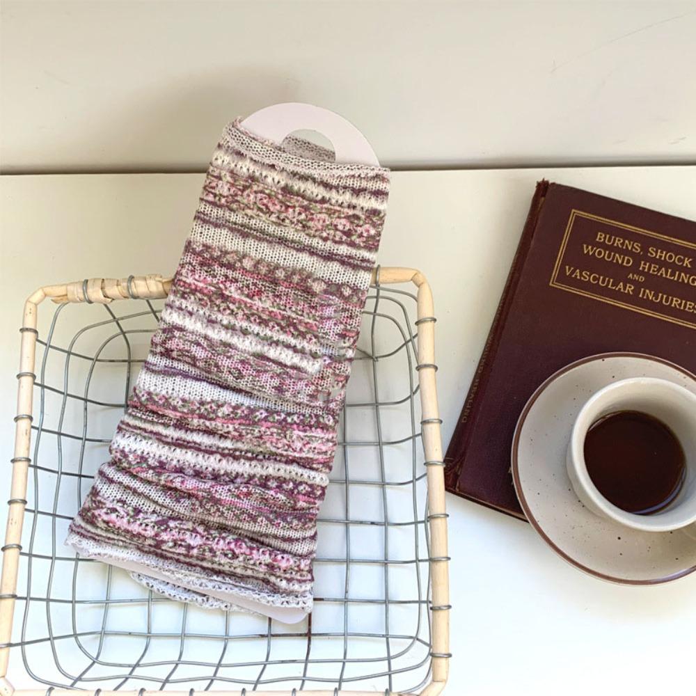 

Цветной блок полоса гетры Лолита JK гетры женские модные вязаные гетры для девочек розовый