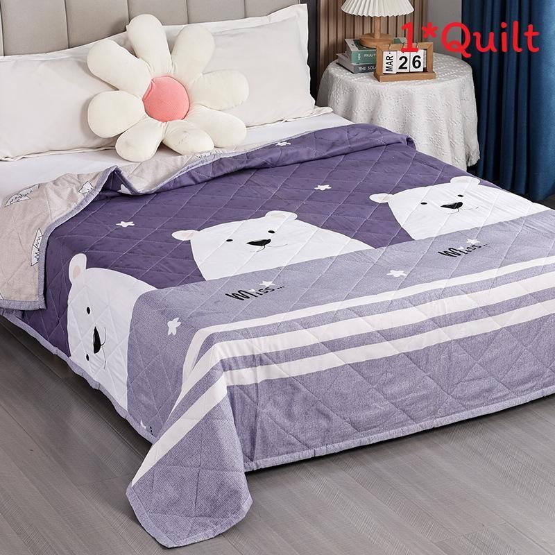 Summer Plant Animal Pattern Prints Duvet Quilt Bedding For Student Washable Room