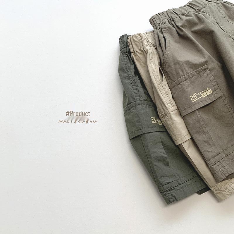Korean-Style Lightweight Children's Workwear Shorts - Versatile Summer 2025 Five-Point Pants for Boys and Girls