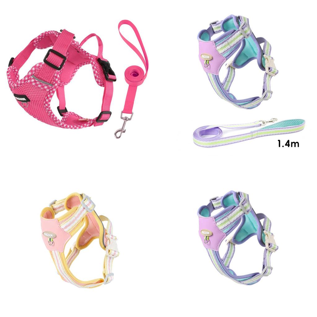 Pet Harness For Small Dogs Polyester Breathable No Pull Adjustable For Outdoor Walks