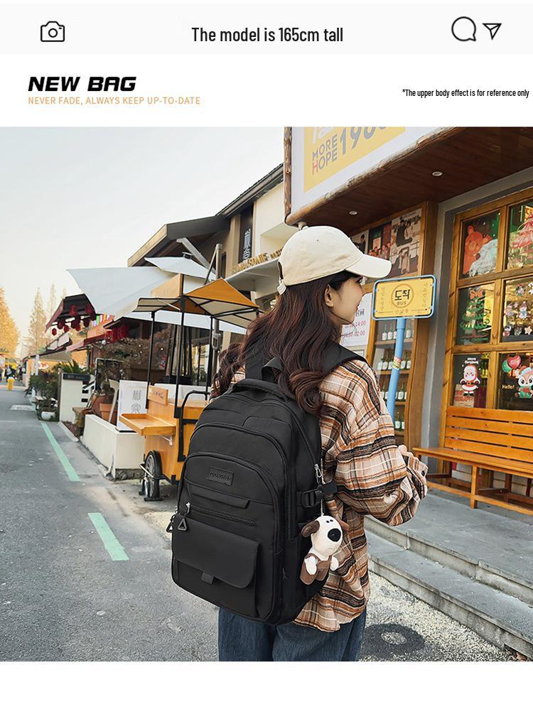 Korean Style Color Block Backpack - Trendy Large Capacity for Students & Travelers