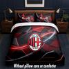 AC Milan Design Bed Bedding Set 1 Duvet Cover + 2 Pillowcases Soft Breathable Household Bed Linens