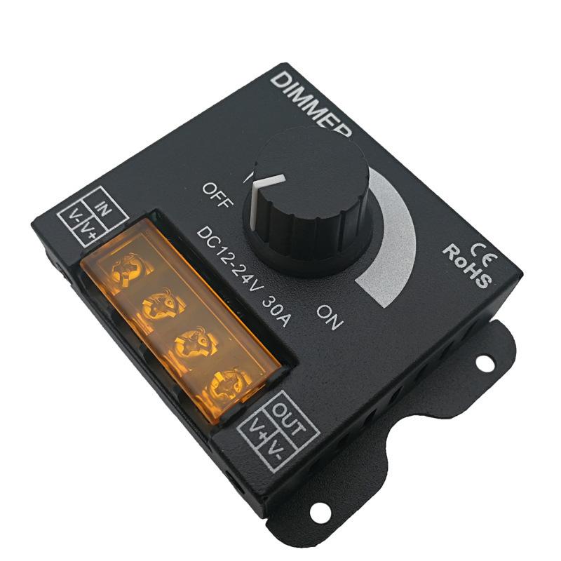 12v 24v Led  Dimmer  Switch 30a 360w Regulator Adjustable Controller Soft Stable Pwm Digital Dimming
