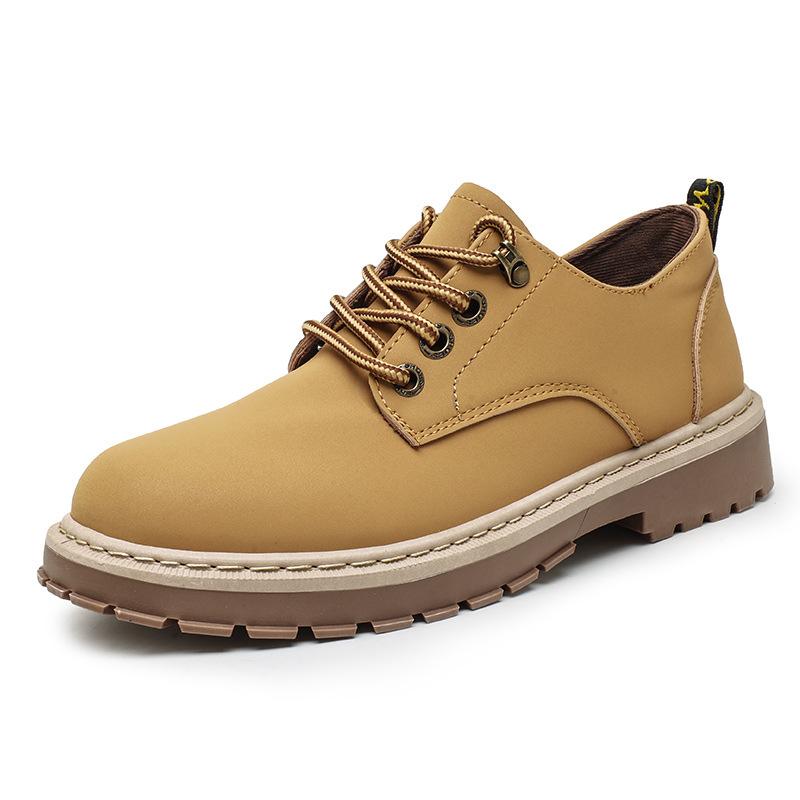 Spring New Low-top British Outdoor Shoes Single Shoes Casual Leather Shoes Breathable