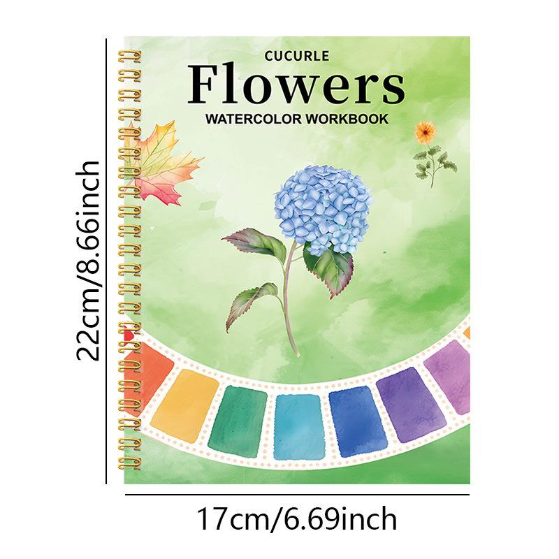Spiral Bound Watercolor Workbook Special Coloring Practice Book For Art Painting
