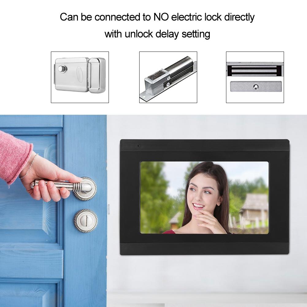 7in 1080P 3 Monitors Video Intercom Wired Wifi Doorbell Night Vision Door Camera