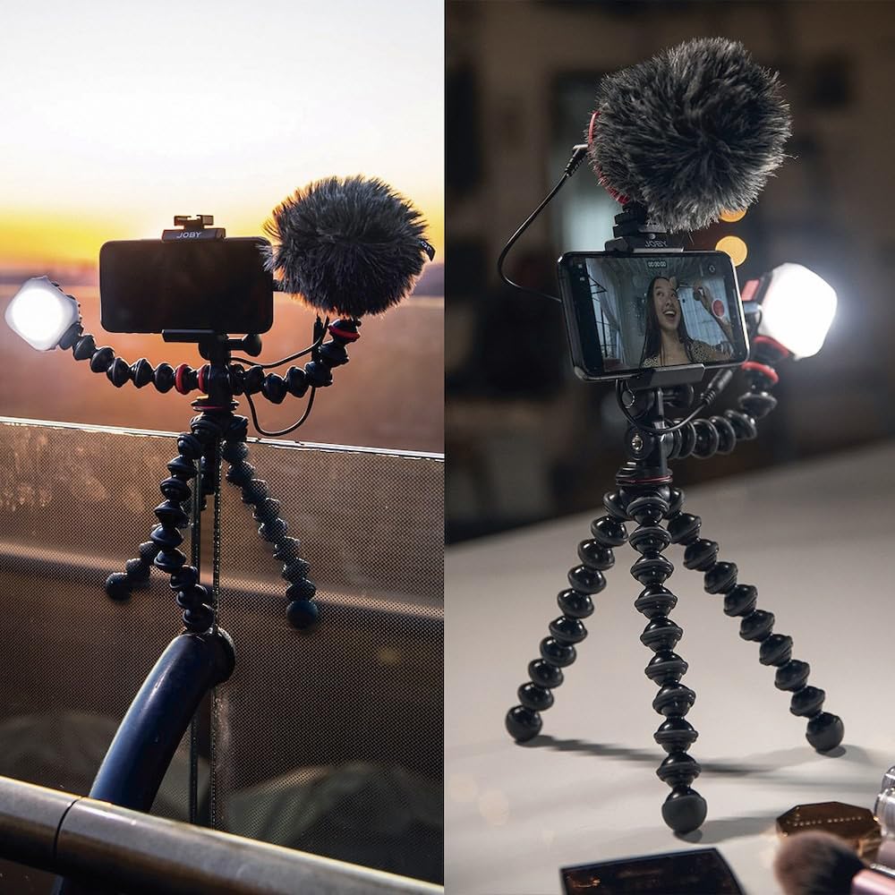 JOBY Gorillapod Mobile VLOG Kit Webo and Beamo Mini LED Flexible Smartphone Smartphone and Light for Video and Mobile Content Includes Beamo Mini LED