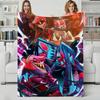 Animation H-HazbinHotel Throw Flannel Blanket Perfect for Sofa Office Bed Travel Sleep Read Relax Camping four season use