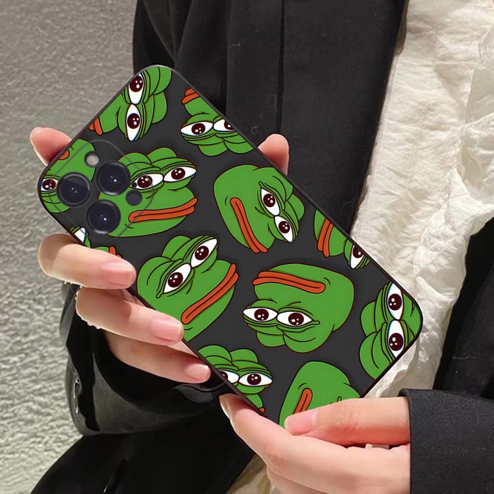 Cute Frog & Pepe the Frog Meme Print Phone Case for iPhone 17 16 15 14 13 12 11 16E Series Pro Max Plus Double Layer Protection