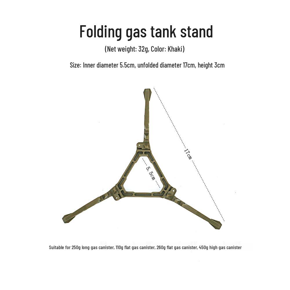 Portable Outdoor Folding Tripod Gas Can Holder - Stable Camping Stand