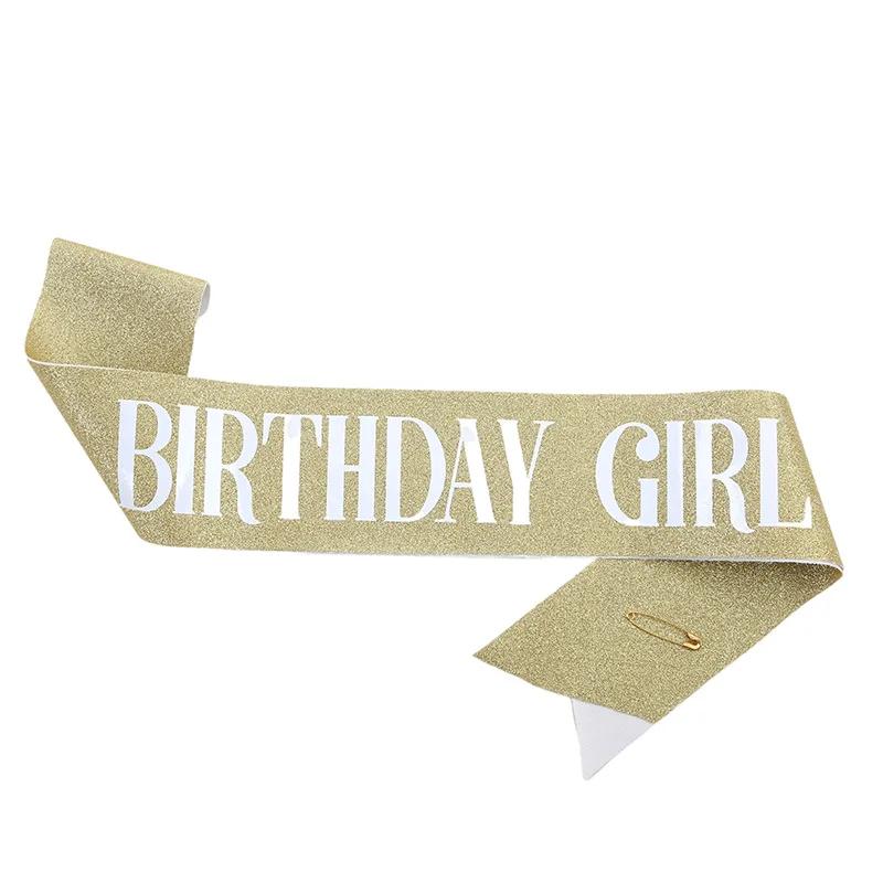 Happy Birthday Queen Girl Satin Sash 21 30 50 Birthday Sash Party Supplies Birthday Decoration Wedding Anniversary Decors