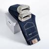 Mens Thermal Jeans Thick Velvet Denim Pants Warm Fleece Lined Jeans Trousers